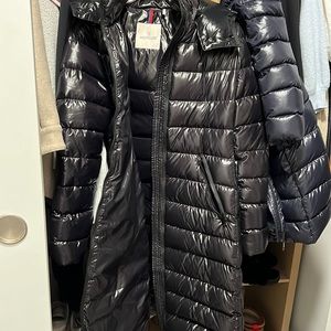 Moncler Moka Water Resistant Long Hooded Down Puffer Parka // Size 1 in Black